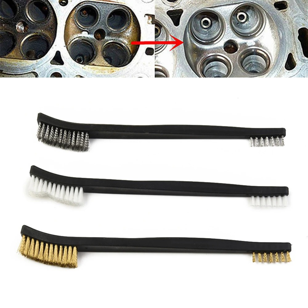 Workshop Cleaning Tools - ハンドツールブラシワークショップ機器高級ホットワイヤーブラシ5個入り真鍮製クリーニング研磨ダブルヘッド金属錆除去