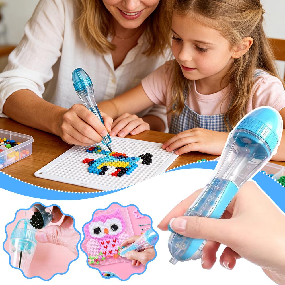Tools Workshop Kids - パーラービーズペン DIY ツール子供パズル自動プレスアップグレードされたビーズツールビーズアートクラフト子供パズルアクセサリー