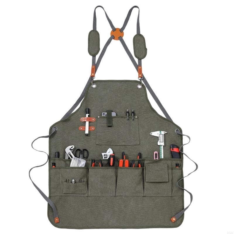 Workshop Cleaning Tools - 大工のワークショップのための快適なパッド入りツールエプロン 13 ポケットヘビーキャンバス