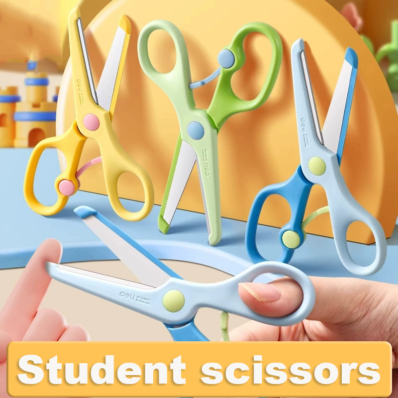 Tools Workshop Kids - 学生用はさみ 133mm キッズ安全はさみ 丸い先端 子供用クラフト携帯用紙切りはさみ 文房具DIYアートツール用