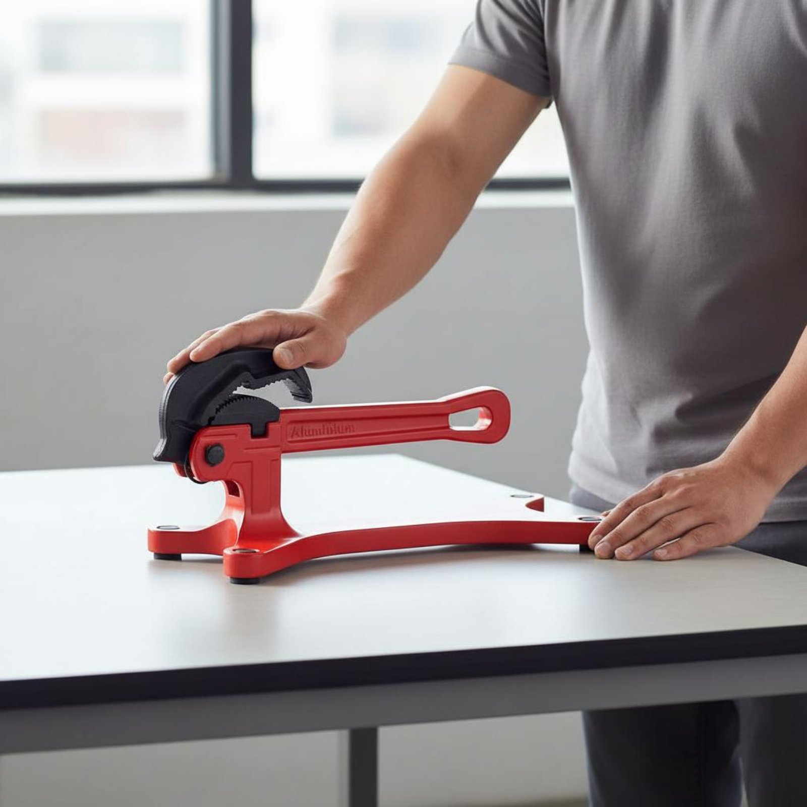 Tools Work - セルフロックパイプレンチ ポータブル自動調整パイプレンチ ハンドツール ワークショップ用高耐久滑り止め歯付き