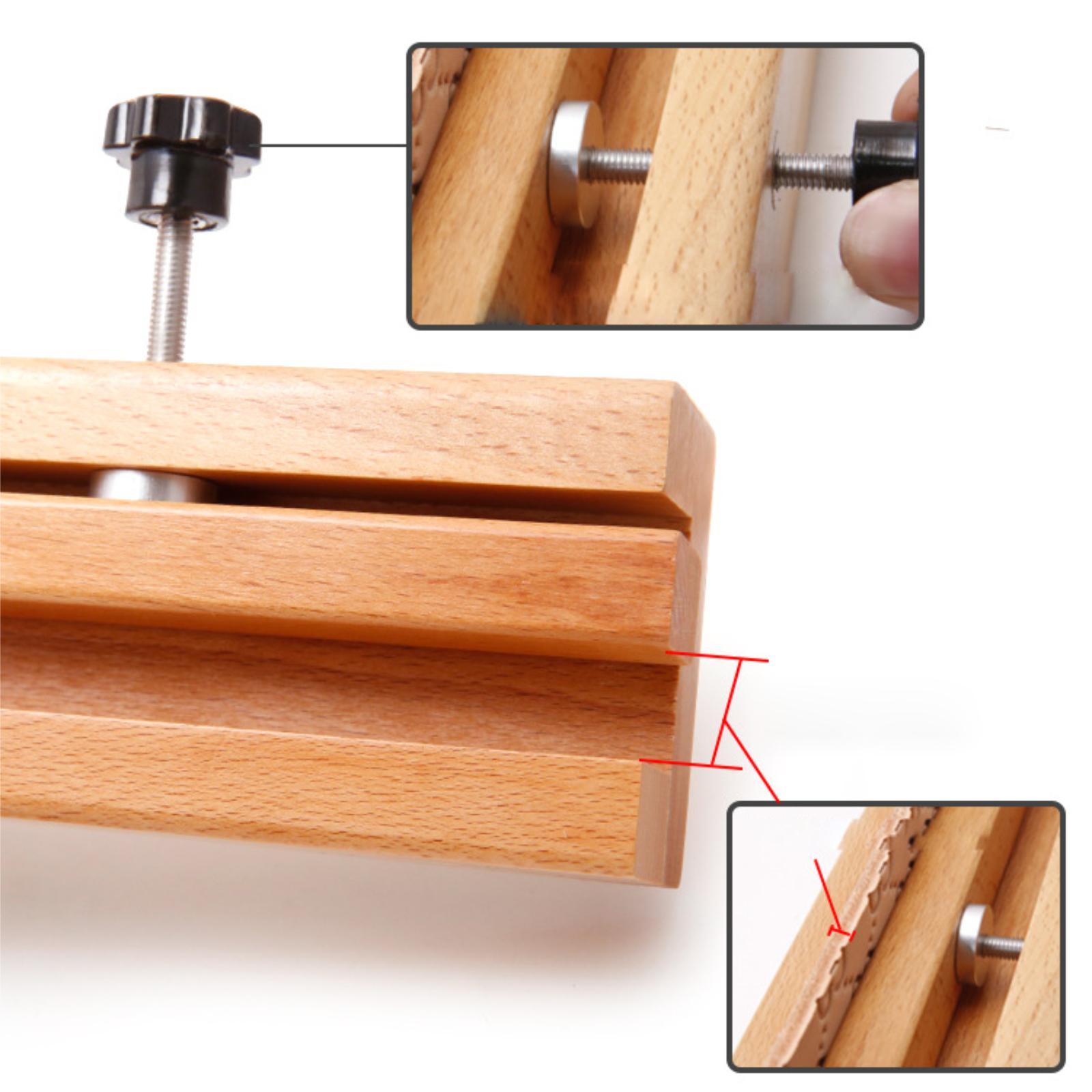 Design Tools Workshop - 木製レザークランプアクセサリー簡単に使用できるレザーベルトエッジツール頑丈な交換用ワークショップギフトクラフトデザインツールロングスロット