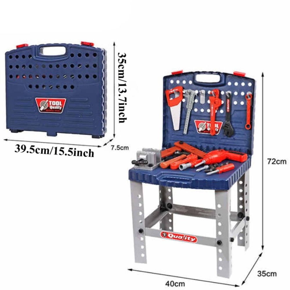 子供用おもちゃツールワークベンチ、リアルなツールと電動ドリル - Tools Workshop Kids のレビューと価格