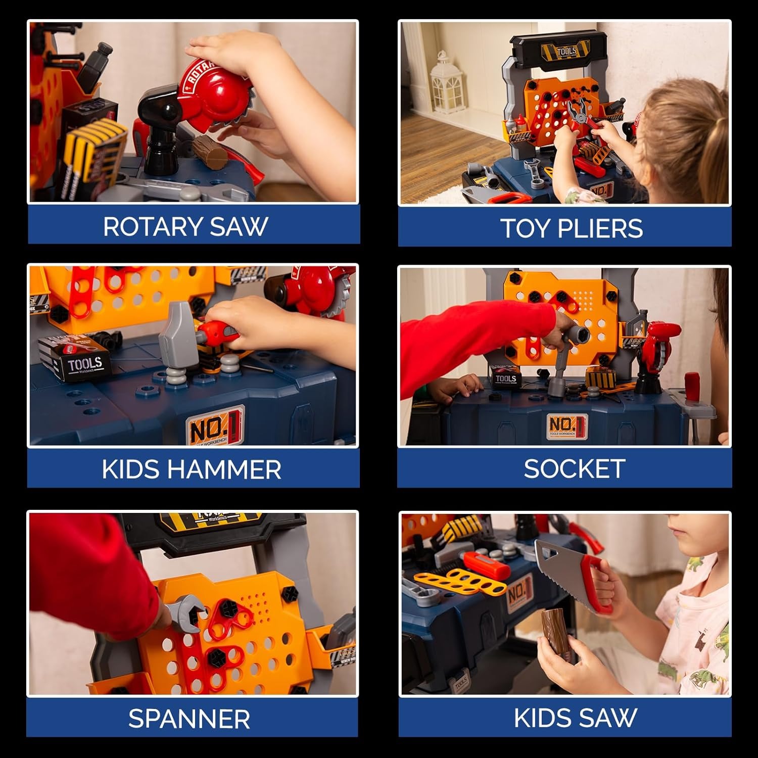 65 個キッズツールベンチセットごっこ遊び建設ワークベンチお - Tools Workshop Kids のレビューと価格