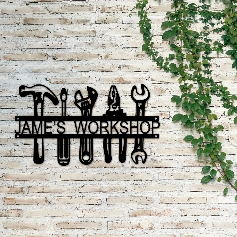カスタマイズされた名前の工業風アイアンウォールアートツールデ - Design Tools Workshop のレビューと価格