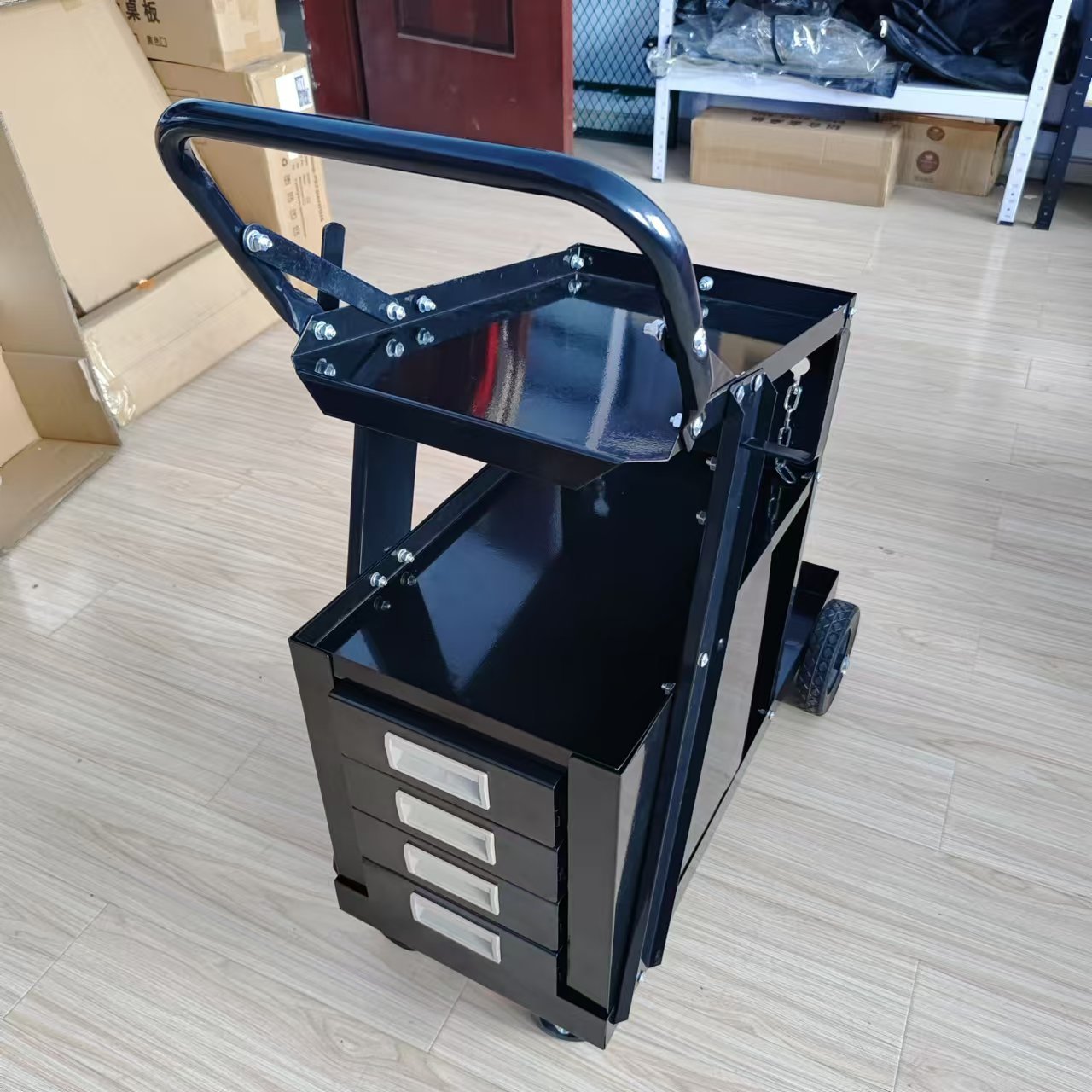 工場卸売 引き出し式可動溶接台車 ハンドル付きガスボンベカー - Workshop Tools Wholesale のレビューと価格