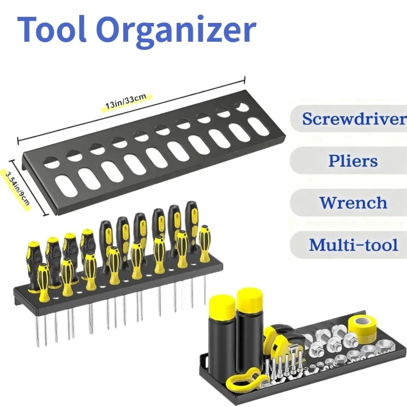 壁掛け式金属製ツールハンガー、頑丈なスチール製収納ラック、ド - Workshop Tools Hammer のレビューと価格